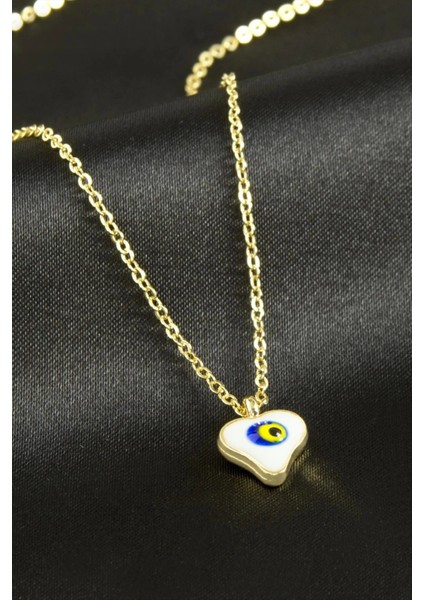 Kalp Nazar Mineli Kolye