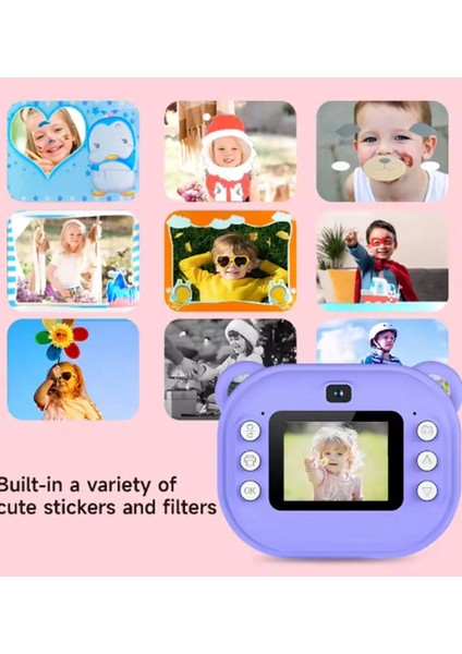 Bfs Dijital Video Kayıt Fotoğraf Çocuk Kamerası Anlık Termal Resim Kağıt Baskılı Vtn-09 indirimleri