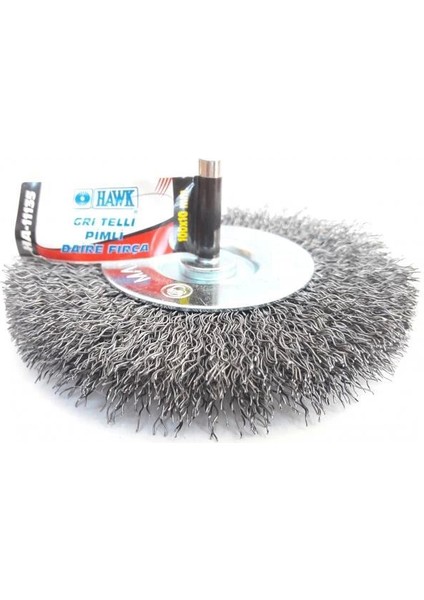 Hawk HA11135 Pimli Gri Tel Daire Fırça 100X10 mm