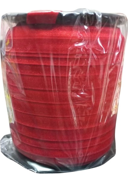 Bfs Çamaşır Lastiği Düz 1 cm 1 Metre Kırmızı
