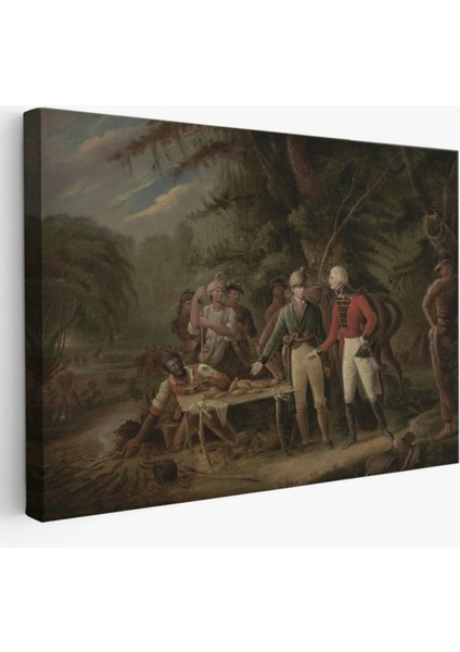 Ingiliz Subayı Yemeğe Davet Eden General Francis Marion Dekoratif Kanvas Tablo 6547