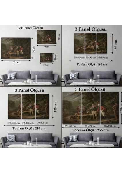 Ingiliz Subayı Yemeğe Davet Eden General Francis Marion Dekoratif Kanvas Tablo 6547 fırsatları