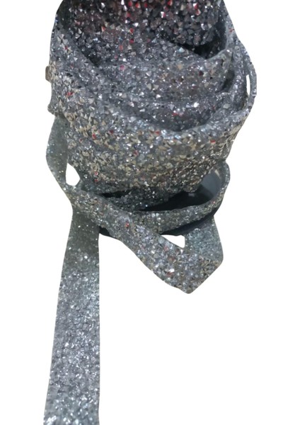 Bfs Silikonlu Yapıştırma Taş 1 cm Gümüş 1 Metre