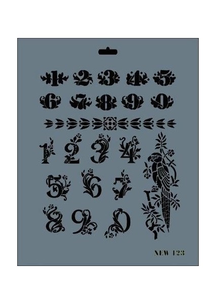 Rich New Seri N-123 Stencil 35X25 cm