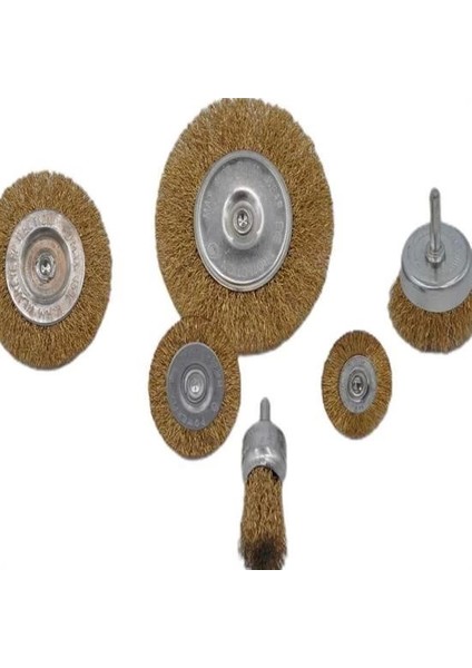 Bfs 6'lı Pimli Tel Fırça Seti Pas Yağ Kir Boya Yapışkan Çözücü