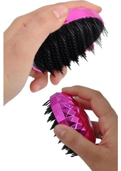 Bfs Neon Pembe Düzleştirici Tarak Geniş Aralıklıher Saç Tipine Uygun Fırçalı Saç Düzleştirici