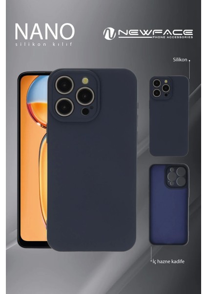 Bfs Xiaomi Redmi Note 13 Pro 4g Kılıf Nano Içi Kadife Silikon - Mavi modelleri