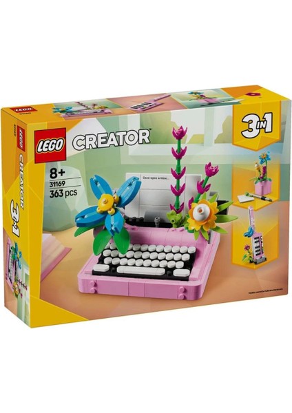 31169 LEGO Creator 3in1 - Çiçekli Daktilo 363 Parça +8 Yaş