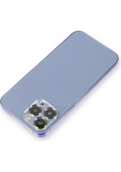Bfs iPhone 13 Pro Max Metal Kamera Lens Koruma Cam - Koyu Yeşil