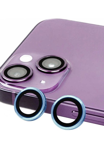 Bfs iPhone 14 Raze Metal Kamera Lens - Mavi