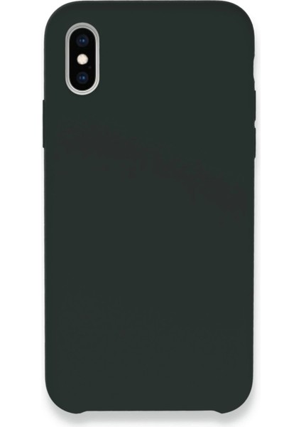 Bfs iPhone Xs Max Kılıf Lansman Legant Silikon - Koyu Yeşil