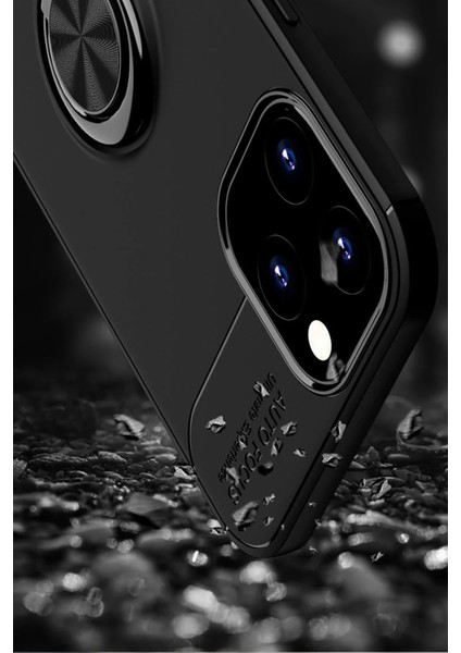 Bfs iPhone 12 Pro Max Kılıf Range Yüzüklü Silikon - Kırmızı