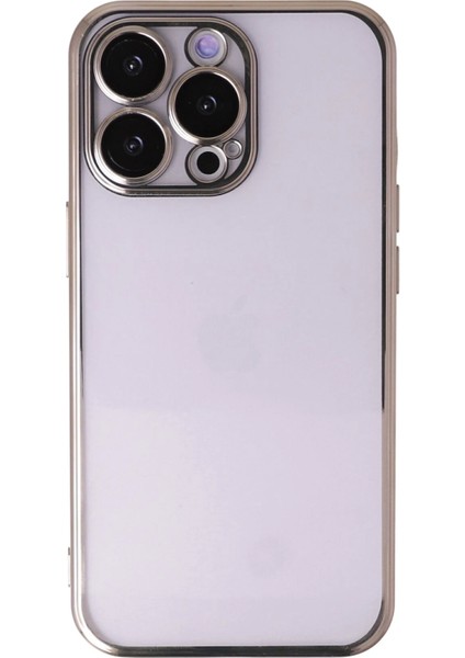 Bfs iPhone 13 Pro Max Kılıf Razer Lensli Silikon - Gold