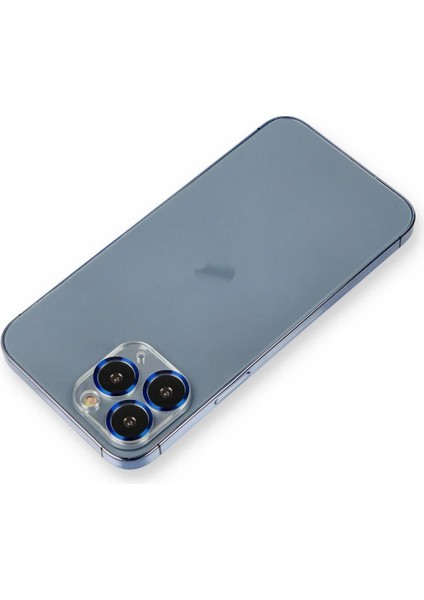 Bfs iPhone 11 Pro Max Metal Kamera Lens Koruma Cam - Mavi