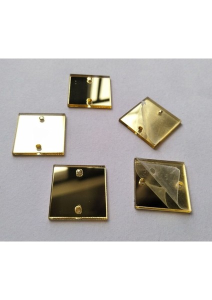 Parlak Akrilik Kot Ceket Için 3cm 25 Parça Sarı Akrilikler