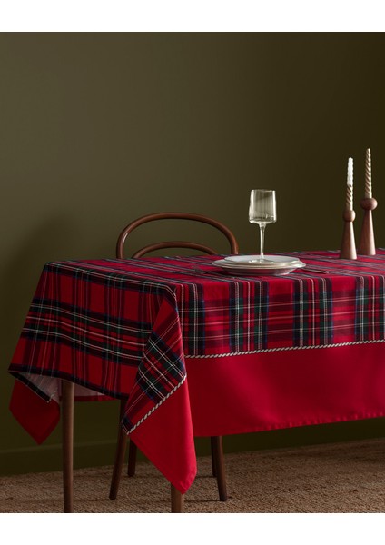 Abella Masa Örtüsü - Kırmızı - 160x160 cm