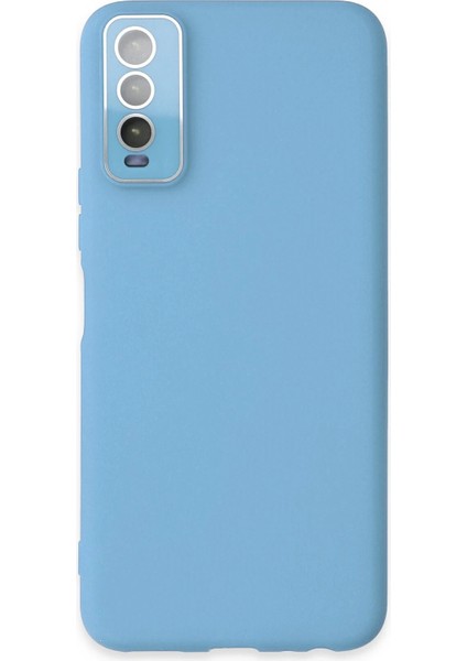 Bfs Vivo Y11S Kılıf Lansman Glass Kapak - Mavi