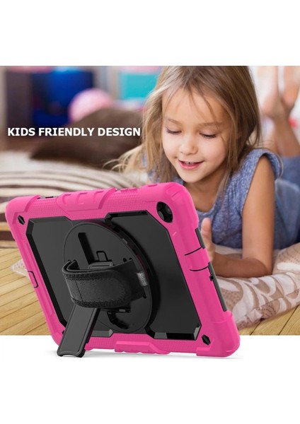 Bfs Samsung Galaxy T510 Tab A 10.1 Kılıf Pars Tablet Kapak - Pembe