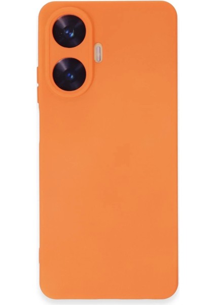 Bfs Realme C55 Kılıf Nano Içi Kadife Silikon - Turuncu modelleri