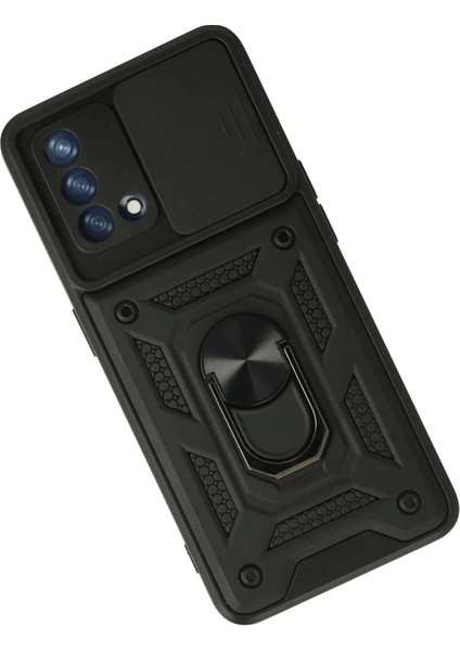 Bfs Oppo A74 4g Kılıf Pars Lens Yüzüklü Silikon - Siyah modelleri