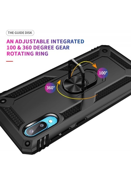 Bfs Samsung Galaxy A02 Kılıf Sofya Yüzüklü Silikon Kapak - Siyah indirimleri