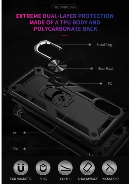 Bfs Samsung Galaxy A02 Kılıf Sofya Yüzüklü Silikon Kapak - Siyah