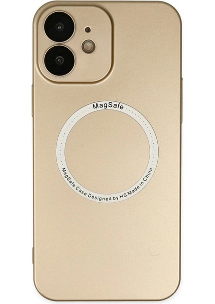 Bfs iPhone 12 Kılıf Jack Magneticsafe Lens Silikon - Gold