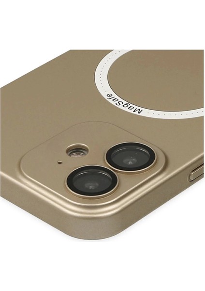 Bfs iPhone 12 Kılıf Jack Magneticsafe Lens Silikon - Gold
