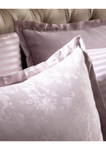 Eze Çift Kişilik Pamuklu Jakarlı Saten Nevresim Takımı - Açık Mürdüm fırsatları