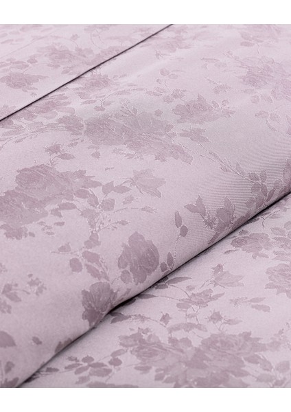 Eze Çift Kişilik Pamuklu Jakarlı Saten Nevresim Takımı - Açık Mürdüm