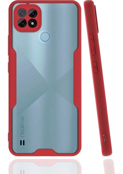 Bfs Realme C21 Kılıf Platin Silikon - Kırmızı