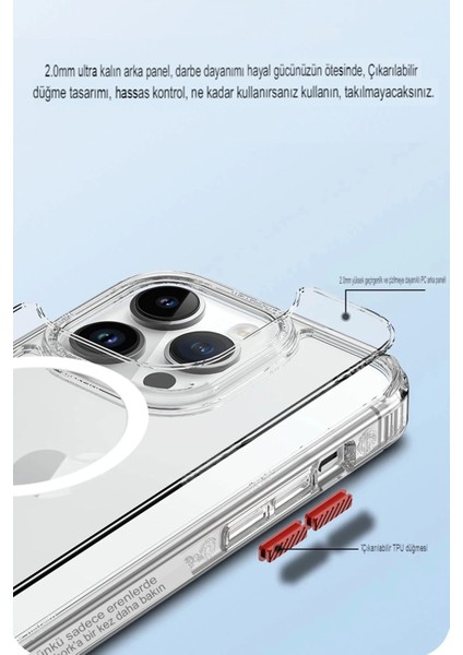 Bfs iPhone 14 Pro Max Kılıf Ramos Magsafe Kapak - Derin Mor