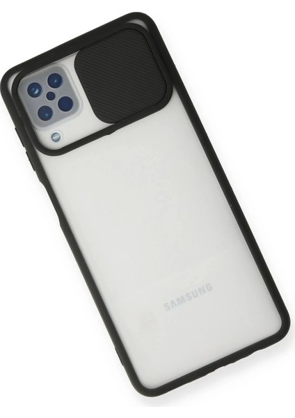 Bfs Samsung Galaxy A12 Kılıf Palm Buzlu Kamera Sürgülü Silikon - Siyah fiyatları