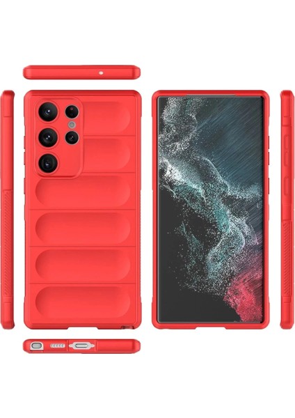 Bfs Samsung Galaxy S23 Ultra Kılıf Optimum Silikon - Kırmızı modelleri