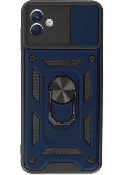 Bfs Samsung Galaxy A04 Kılıf Pars Lens Yüzüklü Silikon - Lacivert