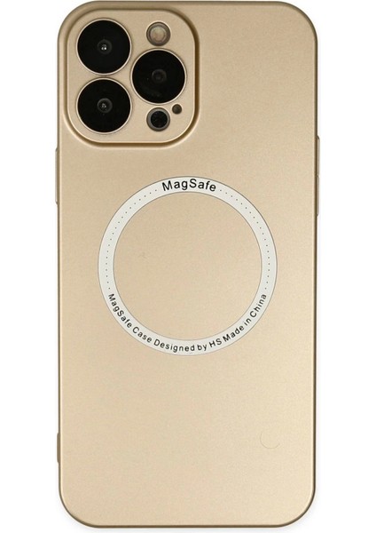 Bfs iPhone 14 Pro Max Kılıf Jack Magneticsafe Lens Silikon - Gold