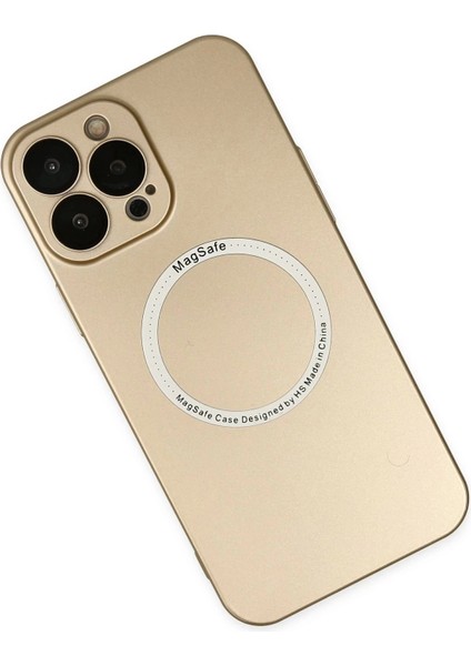 Bfs iPhone 14 Pro Max Kılıf Jack Magneticsafe Lens Silikon - Gold modelleri