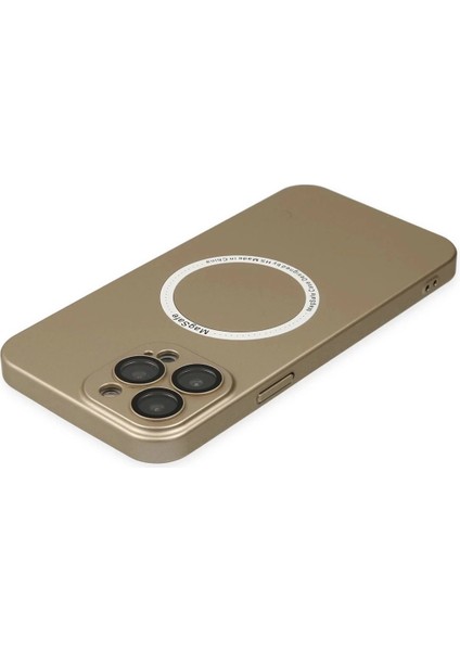 Bfs iPhone 14 Pro Max Kılıf Jack Magneticsafe Lens Silikon - Gold