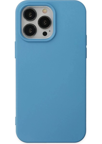 Bfs iPhone 14 Pro Kılıf Nano Içi Kadife Silikon - Mavi