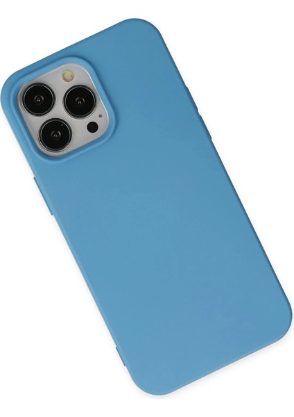 Bfs iPhone 14 Pro Kılıf Nano Içi Kadife Silikon - Mavi modelleri