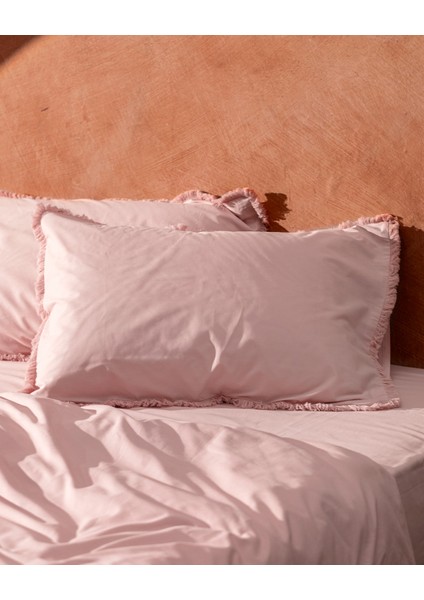 Sona King Size Püsküllü Nevresim Takımı - Pudra modelleri