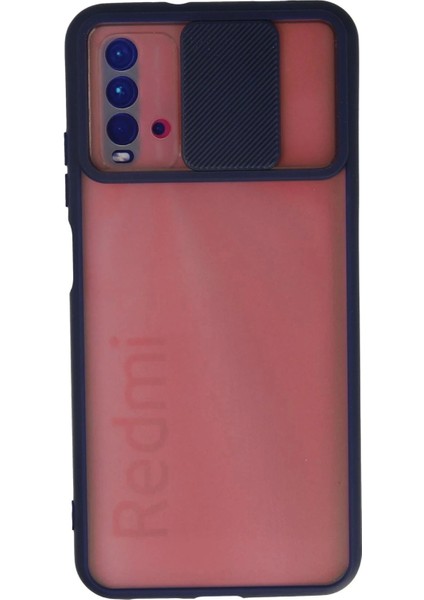 Bfs Xiaomi Redmi 9t Kılıf Palm Buzlu Kamera Sürgülü Silikon - Lacivert