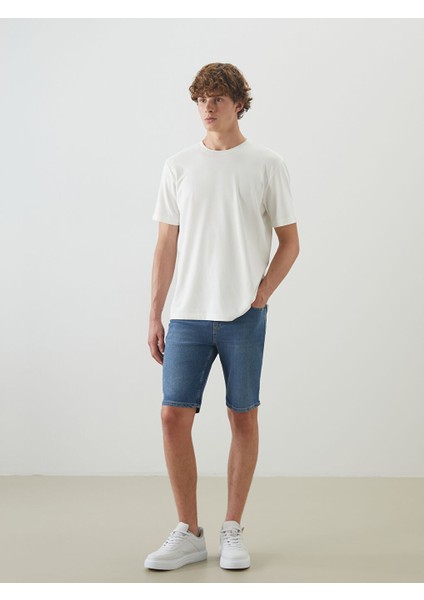 Yeni Sezon Slim Fit Erkek Jean Sort - S5K999Z8