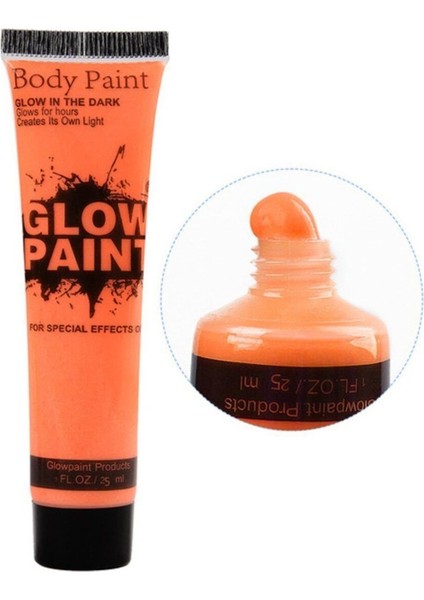 Parlak Neon Glow Parti Yüz ve Vücut Boyası, Turuncu, Işıltılı ve Eğlenceli Görünüm fiyatları