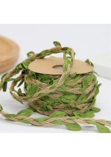 Yeşil Hasır Ipli Yaprak Şerit 90 Metre, Doğal ve Şık Dekorasyon Için Ideal Seçim