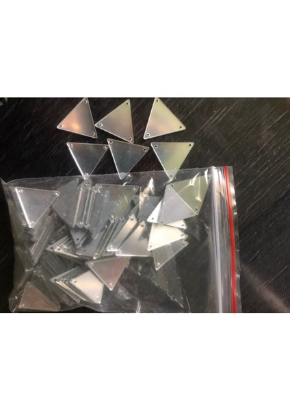 Gri Akrilik Dikim Şeritleri, 2cm, 100 Adet, Kumaşlara Uygun, Tasarım Için Ideal