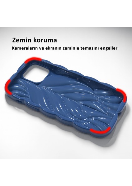iPhone 13/14 Kılıf Yaprak Desenli Hologramlı Parlak Darbe Önleyici Silikon Kapak fırsatları