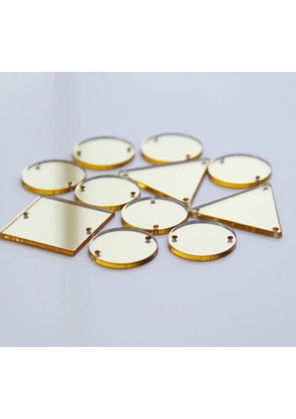 Yeşil Akrilik 2cm 5'li Set, Tül ve Tasarım Dikimi Için Uygun