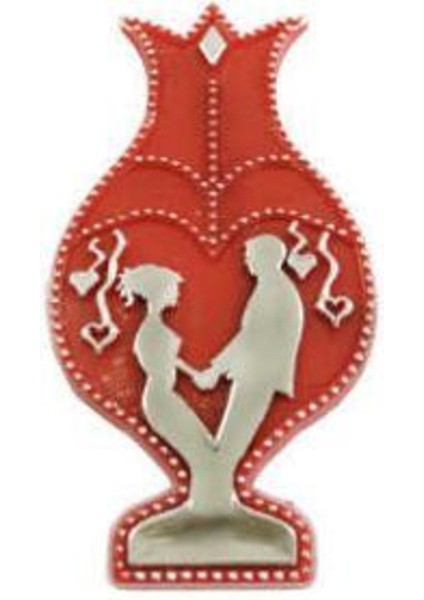 Kırmızı Laleli Gümüş Varaklı 50 Adet Güzel ve Şık Takı Parçası