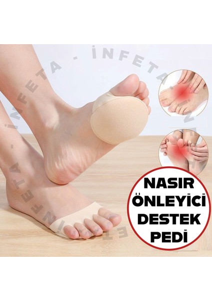 1 Çift Parmak Geçmeli Ayak Altı Destek Pedi Taban Nasır Önleyici 9 cm